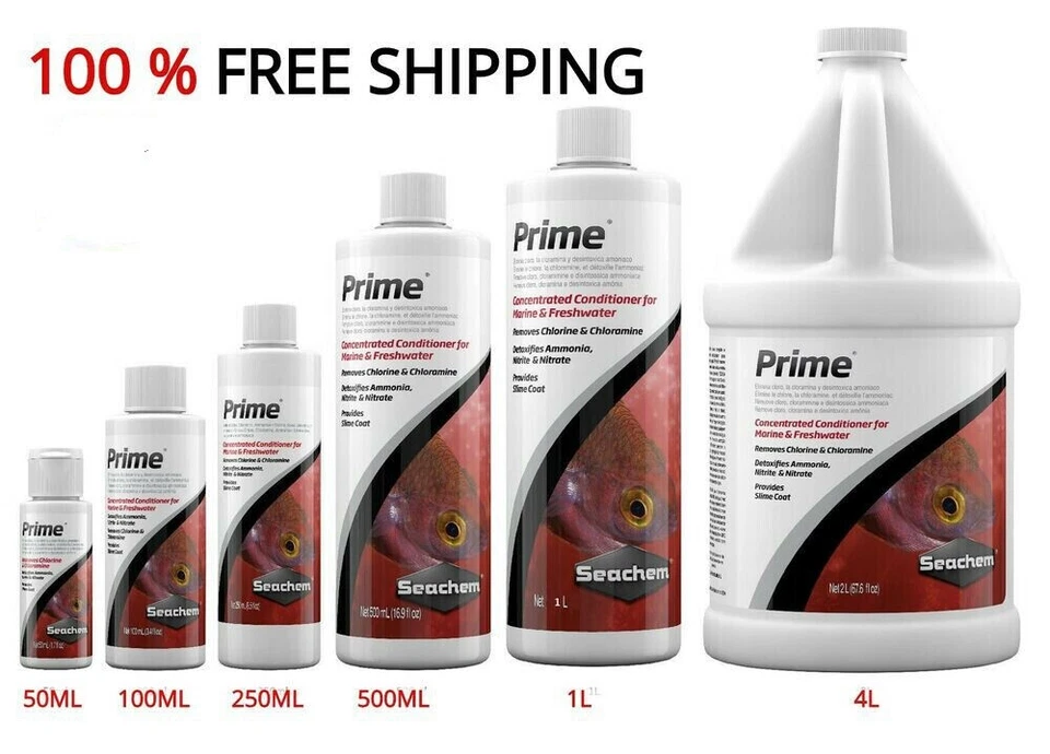 Seachem PRIME AQUARIUM Acondicionador de Agua DECLORADOR PECERA Removedor de Amoníaco Foto 1 de 1