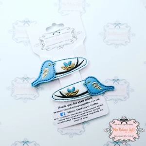 Blue Bird Nest Hair Clips - Picture 1 of 1