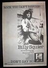 Billy Squier Don't Say No, UK Tour 1981 Poster Type Ad, Promo Advert + Bonus