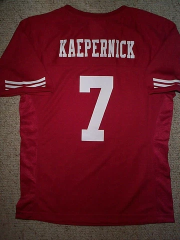($55) San Francisco 49ers COLIN KAEPERNICK nfl Jersey Youth *GIRLS* (L-LG-LARGE) Cover