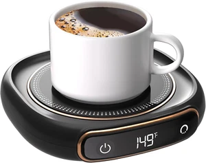 Lerat Coffee Mug Warmer Plate Auto Shut-Off 113-131-149 °F 3 Temps Desk Gift - Picture 1 of 11