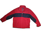 2000s Y2K Retro Chaps Ralph Lauren Men's Black, Red Large Full Zip Jacket 