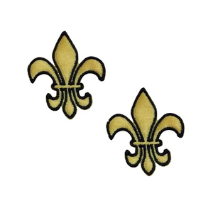2 x Cosplay SMALL Fleur De Lis Wedding Home Decor Patch Motif Sewing Trimmings - Picture 1 of 6