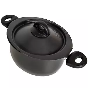 Pentola Pasta Bialetti 07265 Coperchio Vaso 5,5 Quarti Antiaderente Nero Cucina Italiana - Foto 1 di 16