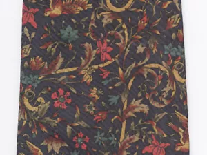 Falconara Mens Neck Tie Red Green Black Gold Birds Suit 100% Silk Made in Italy - Picture 1 of 3