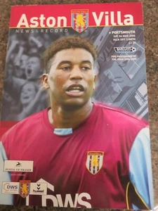 Aston Villa Fußballprogramm vs Portsmouth - Bild 1 von 2