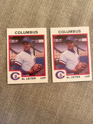 DCC: 1987 Pro Cards #49 Al Leiter Columbus Clippers RC Rookie 2-card lot NM-MT+ - Image 1 of 2