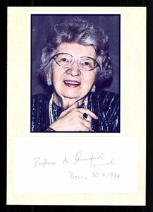 Annemarie Schimmel científica islámica alemana original firmada + G 42935 - Imagen 1 de 2