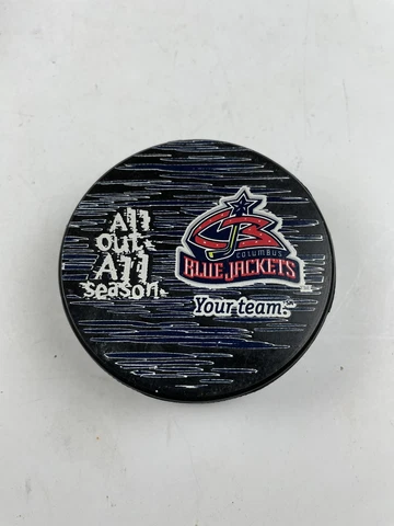 Columbus Blue Jackets collector hockey puck “All Out, All Season Your Team” Cover