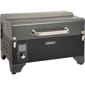 256 sq. in. Portable Wood Pellet Grill and Smoker in Black - Picture 1 of 8