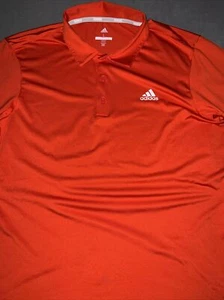 EUC Mens Adidas SS Golf Shirt, Red, Size Large - Picture 1 of 10