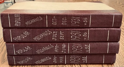 VTG Popular Mechanics Magazine, 1931 Jan-Dec 12 issues, Bound in 4 Volumes - Image 1 of 2