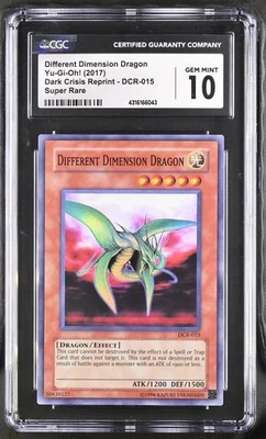 2017 DIFFERENT DIMENSION DRAGON YUGIOH DCR-015 CGG GEM MINT 10 SimplyUnlucky - Image 1 of 2
