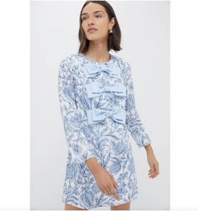 Kleid Tuckernuck Hyacinth House Blue Chintz Clarice Bows XS - Bild 1 von 10