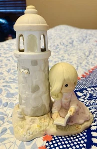 Precious Moments Lighted Figurine "Jesus Is My Lighthouse" 1998 - Picture 1 of 6