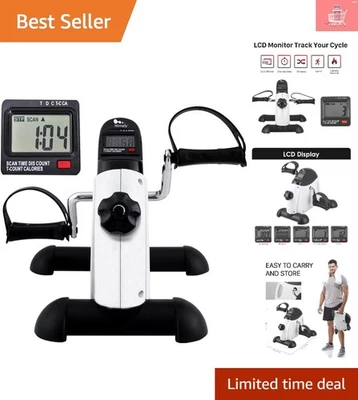 Portable Under Desk Mini Exercise Bike - Lightweight Pedal Trainer with LCD - Image 1 of 4