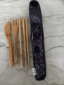 Bolsa de bambú reutilizable para utensilios de madera To Go Ware - Imagen 1 de 1