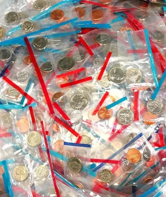 40 Mint State Coins, 1c, 5c, 10c, 25c Uncirculated Mint Cello- - Image 1 of 1