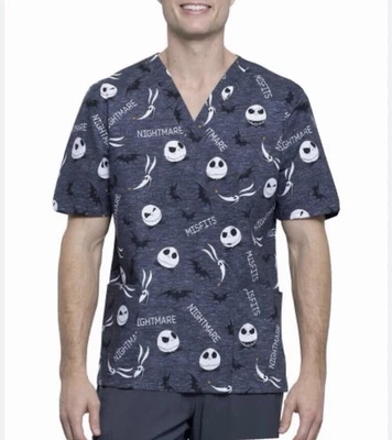 Disney's Nightmare Before Christmas Scrub Top Size M Jack Skellington - Image 1 of 3