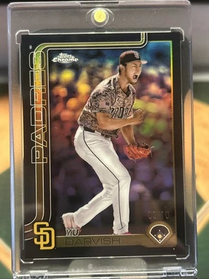 2025 Topps Chrome Yu Darvish True Black Refractor 3/10 - Image 1 of 2