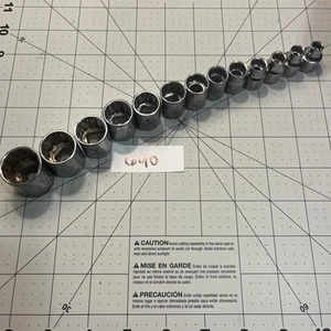13 Pc Craftsman Socket Set 3/8 Dr Metric 6 - 21 mm 12pt. Replacement used tool - Picture 1 of 14