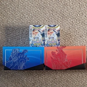2X Pokemon Espada y Escudo Estilos de Batalla (Azul y Rojo) VACÍO Elite Entrenador Caja ETB - Imagen 1 de 2