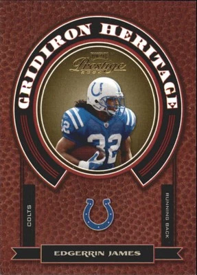 2004 Playoff Prestige Gridiron Heritage #GH9 Edgerrin James - FB - Image 1 of 2