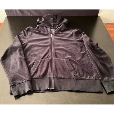 Calvin Klein Velour Full Zip Hoodie Jacket Women's Casual Comfy Warm - Image 1 of 4