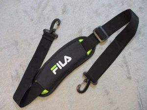 Fila Nylon Shoulder Strap Black Canvas Replacement Bag Case Messenger Duffel - Picture 1 of 9