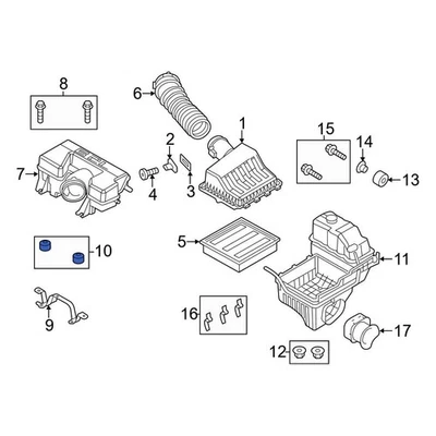 For Ford F-150 2010-2014 Ford BC3Z9P686B Engine Air Intake Resonator Insulator Foto 1 de 3