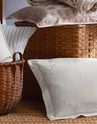 Ralph Lauren Islesboro Hillsboro Bordado Estándar Falsa Crema 1 Nuevo en Paquete NUEVO Foto 1 de 4