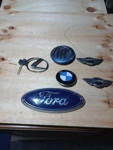 car auto emblems / badges - USED- Ford/Mercury/Mazda - lot of 6 - Picture 1 of 1