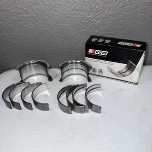 King Bearings MB557SI001 Alecular SI Main Bearing Set Chevy SBC .001in Undersize - Foto 1 di 2