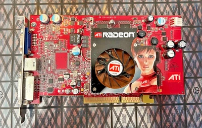 RARE ATI Radeon X700 Pro AGP 8x/4x 256MB Graphics Card VGA Win98 Retro Gaming PC - Image 1 of 2