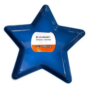 Le Creuset Blau Marseille Stern Teller Steinzeug Platte Tablett Schale Stern 14" | 36CM - Bild 1 von 10