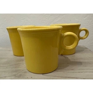 HLC Fiesta gelb Keramik Kaffeetassen Ring Griff 3er Set - Bild 1 von 8