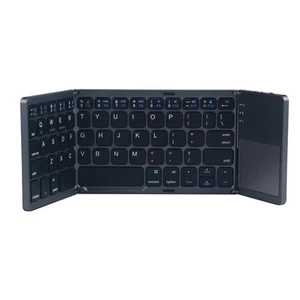 SHINA Tri-fold Ultra-Slim Keyboard with Touchpad Wireless Blu3.0 for iOS/Android - Picture 1 of 7