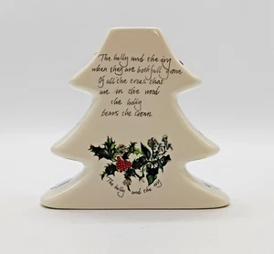 Portmeirion - "The Holly and The Ivy" Christmas Tree Candle Holder - 12cm Tall - Picture 1 of 11