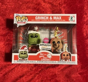 Funko Pop! Vinilo: Grinch & Max paquete de 2 flocados exclusivos de Amazon - Imagen 1 de 6
