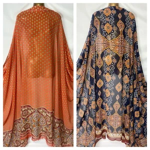 *NEU* Glatter Chiffon einzelner Rand Drucke Kleid/Handwerk Stoff * KOSTENLOSER VERSAND - Bild 1 von 15