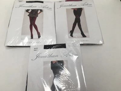 Nuevo Jonathan Aston Londres Moda Tendencias Medias Pantimedias 4 diseños Talla C LG solamente Foto 1 de 4