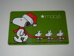 MACY'S SNOOPY WOODSTOCK CHRISTMAS COLLECTIBLE GIFT CARD ***NO VALUE*** - Picture 1 of 1
