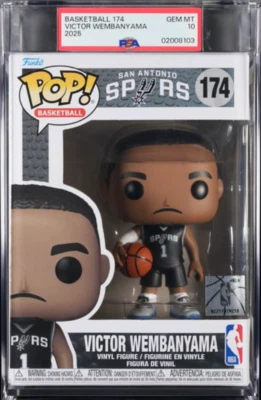 Victor Wembanyama "San Antonio Spurs" Basketball 174 Funko Pop! PSA 10 GEM MINT
