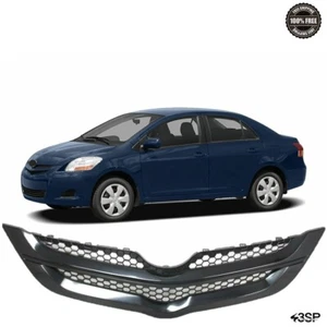 Grille For 2007-2008 Toyota Yaris Sedan Upper Front Textured Black Plastic - Picture 1 of 6