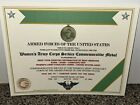 Wac - Women?S Army Corps Service Commemorative Medal Certificate~W/Printing T-1