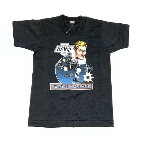 Vintage 80s Los Angeles Kings Wayne Gretzky Caricature T-Shirt Size Youth M BOYS Cover