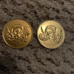 REX Alice In Wonder Land 1966 new orleans mardi gras doubloon alum Light & Dark - Picture 1 of 2