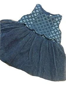 Tahari Baby Girl Tulle Sparkle Party Holiday Dress Size 24 Month Black Shiny - Picture 1 of 10
