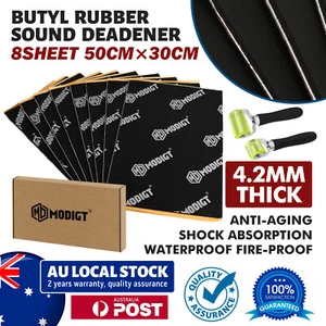 Butyl Rubber Sound Deadener 20% THICKER Sound Proofing Free Roller 4.2mm 1.2?O - Picture 1 of 16