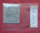 New  Lili Of The Valley  Kitten with Birthday Cake Unmounted Grey Rubber Stamp